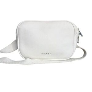 STATE‎ Give Back Pack White Leather Belt Bag Fanny Pack Crossbody